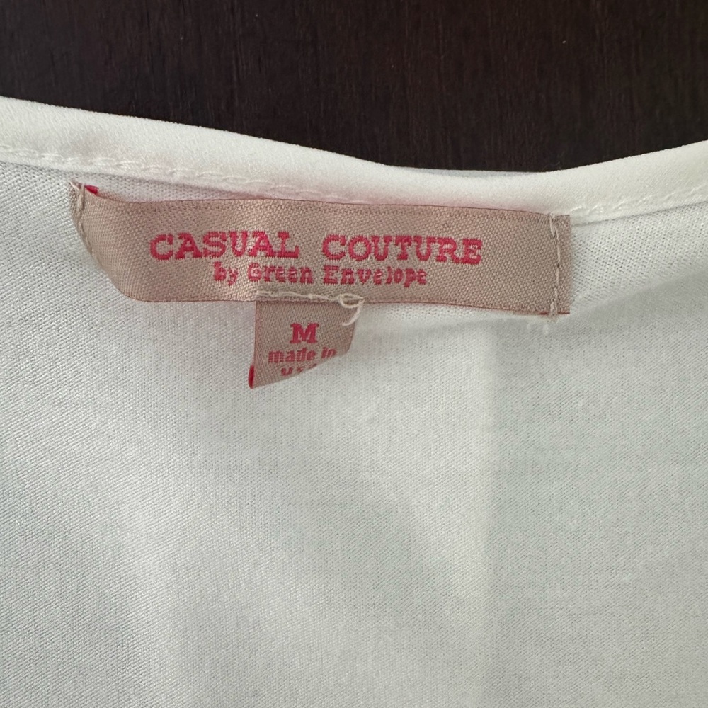 Casual couture by green envelope cream top - Picture 3 of 3